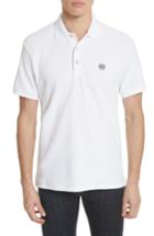 Men's Rag & Bone Embroidered Dagger Pique Polo - White