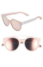 Women's Givenchy 50mm Round Sunglasses - Pink/ Green/ Red