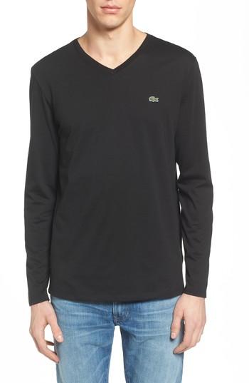 Men's Lacoste Long Sleeve T-shirt (s) - Black