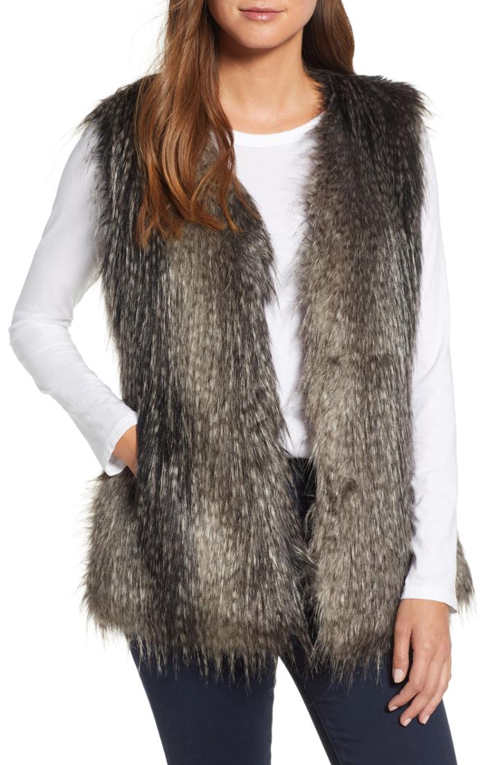 Women's Via Spiga Faux Fur Vest