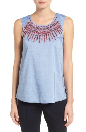 Women's Nic+zoe Spring Indigo Chambray Tank
