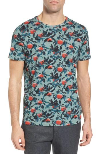 Men's Ted Baker London Fithe Apple Print T-shirt (m) - Blue