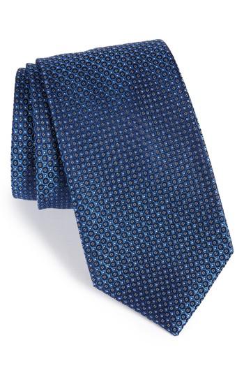 Men's Nordstrom Men's Shop Park Ave Solid Silk Tie, Size X-long - Blue