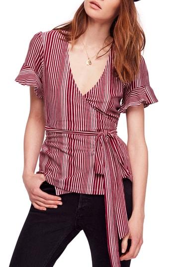 Women's Free People Wrapped Around My Finger Wrap Top - Red
