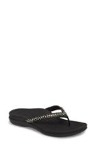 Women's Aetrex Jules Crystal Embellished Water Friendly Flip-flop -6.5us / 36eu - Black