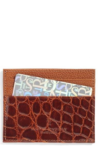 Men's Martin Dingman Executive Leather Card Case - Brown
