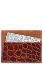 Men's Martin Dingman Executive Leather Card Case - Brown