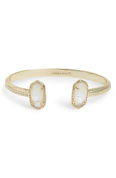 Women's Kendra Scott 'elton' Station Cuff Bracelet - Ivory/ Mother Of Pearl