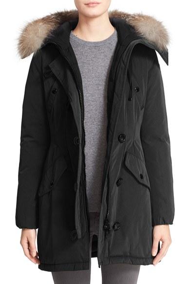 Women's Moncler Aredhel Hooded Down Parka With Removable Genuine Fox Fur Trim