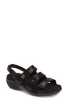 Women's Aravon Pc Wedge Sandal Ee - Black
