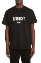 Men's Givenchy Destroyed Logo Graphic T-shirt - Black
