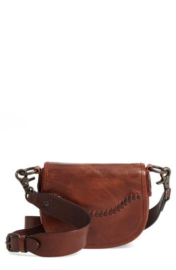 Frye Mini Melissa Whipstitch Leather Saddle Bag -