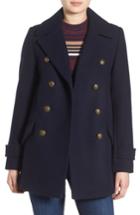 Women's French Connection Wool Blend Peacoat - Blue