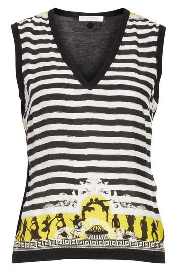 Women's Versace Collection Catwalk Print Wool & Silk Shell Us / 48 It - White