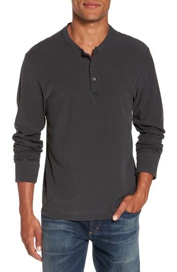 Men's James Perse Classic High Twist Jersey Henley (s) - Brown
