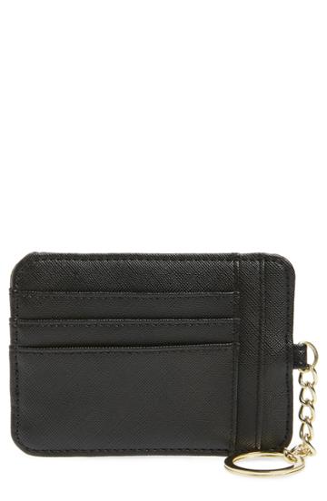 Bp. Faux Leather Keychain Card Case - Black
