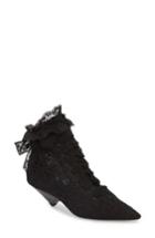 Women's Saint Laurent Blaze Embellished Pointy Toe Bootie .5us / 36.5eu - Black