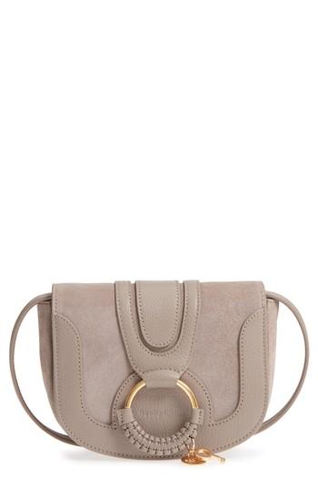 See By Chloe Mini Hana Leather & Suede Crossbody Bag - Beige