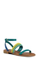 Women's Nine West Xenosa Ankle Strap Sandal M - Blue/green