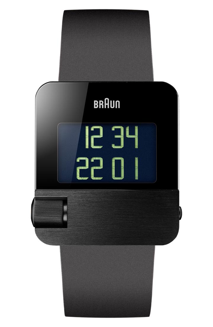 Men's Braun Prestige Digital Rubber Strap Watch, 42mm