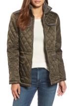 Women's Vince Camuto Mixed Media Quilted Jacket - Green