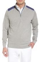 Men's Peter Millar Trent Crown Comfort Quarter Zip Pullover - Grey