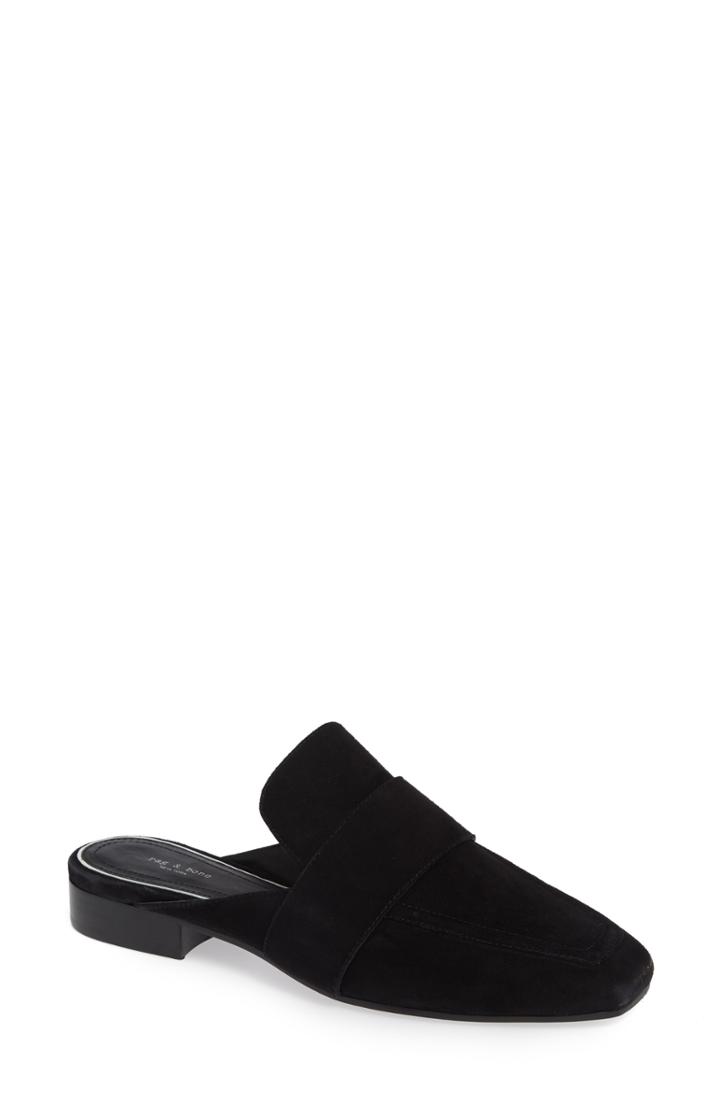 Women's Rag & Bone Aslen Loafer Mule .5us / 36.5eu - Black