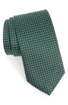Men's Salvatore Ferragamo Geometric Jacquard Silk Tie, Size - Green