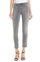 Women's Frame Le High Velvet Tuxedo Stripe Ankle Skinny Jeans - Grey