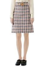 Women's Gucci Tweed A-line Skirt Us / 42 It - White