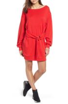 Women's Bp. Belted Sweatshirt Dress, Size - Red