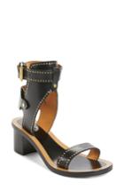 Women's Isabel Marant Jaeryn Studded Ankle Strap Sandal Us / 36eu - Black