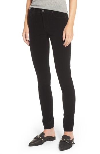 Women's Citizens Of Humanity Rocket High Waist Skinny Corduroy Pants - Black