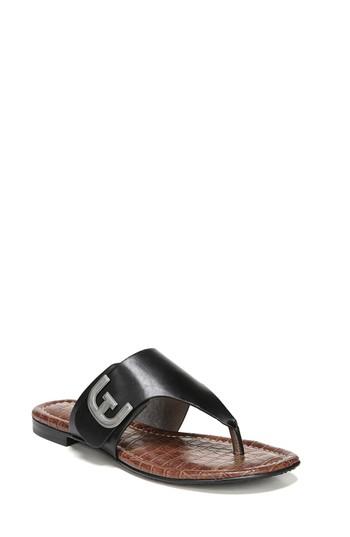 Women's Sam Edelman Barry V-strap Thong Sandal M - Black