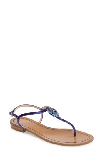 Women's Pelle Moda Baxley 3 Crystal Embellished Sandal M - Blue