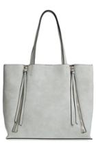 Chelsea28 Leigh Faux Leather Tote & Zip Pouch - White