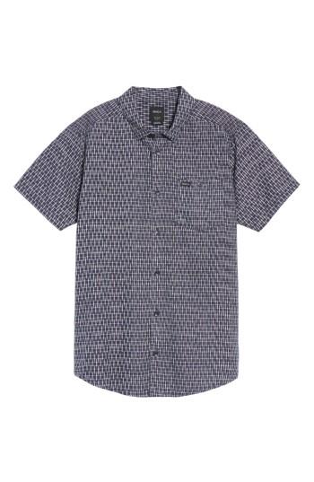 Men's Rvca Fontana Print Woven Shirt - Grey