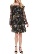 Women's Kobi Halperin Ainsley Metallic Jacquard Off The Shoulder Dress - Black