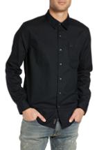 Men's True Religion Brand Jeans Solid Essential Sport Shirt, Size - Black