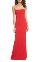 Women's Katie May Strapless Cutout Back Gown - Red