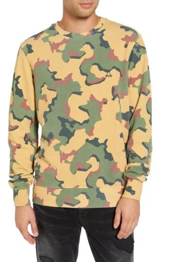 Men's Elevenparis Anatole Camo Fleece Sweatshirt - Beige