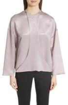 Women's Valentino Harness Detail Hammered Lame Top - Pink