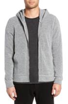 Men's Wings + Horns Felted Wool Zip Hoodie - Grey