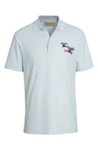 Men's Burberry Burnton Multi Logo Polo - Blue