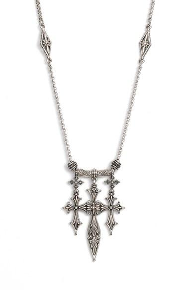 Women's Konstantino 'penelope' Triple Cross Pendant Necklace