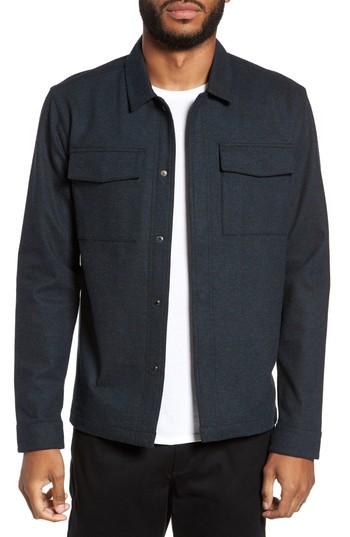 Men's Twentymetrictons Peached Knit Shirt Jacket, Size - Blue