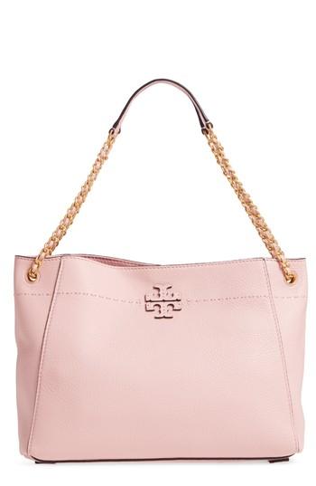 Tory Burch Mcgraw Slouchy Leather Shoulder Bag - Pink
