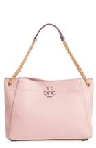 Tory Burch Mcgraw Slouchy Leather Shoulder Bag - Pink