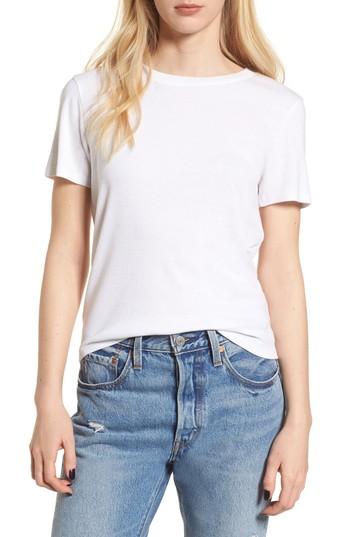 Women's Bp. Cotton Blend Tee, Size - White