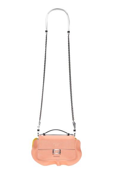 Fendi 'double Micro - Wave' Leather Baguette - Blue